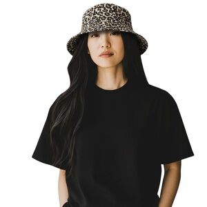 Reversible Leopard Print Bucket Hat One Size 23.5